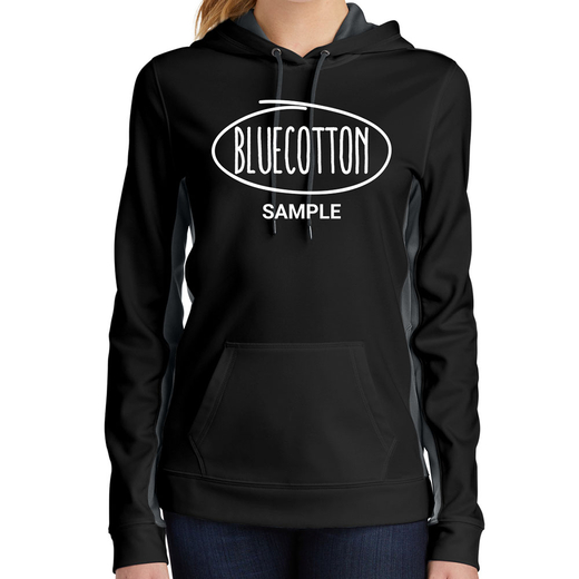 Sample image of LST235 Sport-Tek Ladies Sport-Wick Fleece Colorblock Hooded Pullover